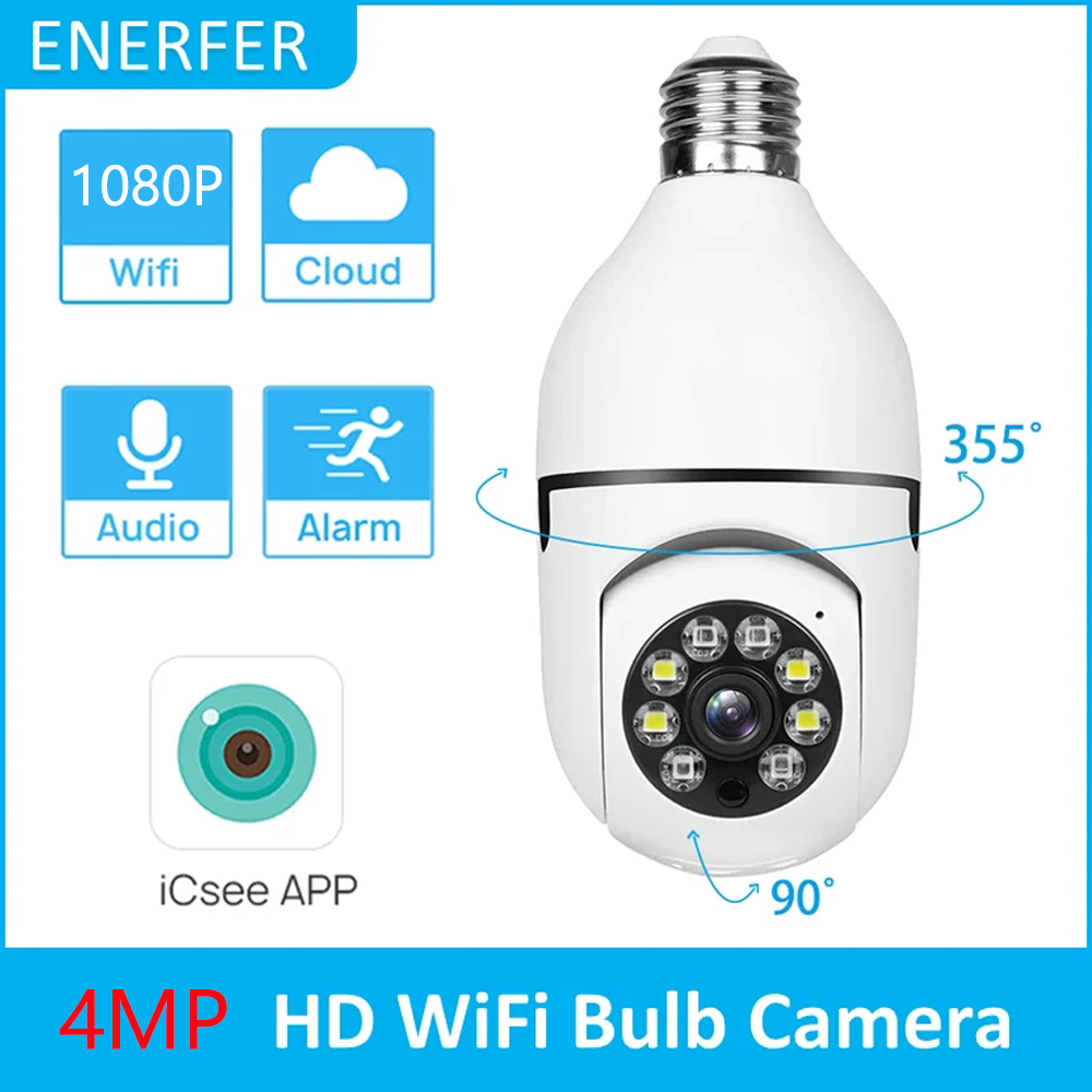 Home Security Prices - 4MP E27 Bulb Camera WiFi Indoor