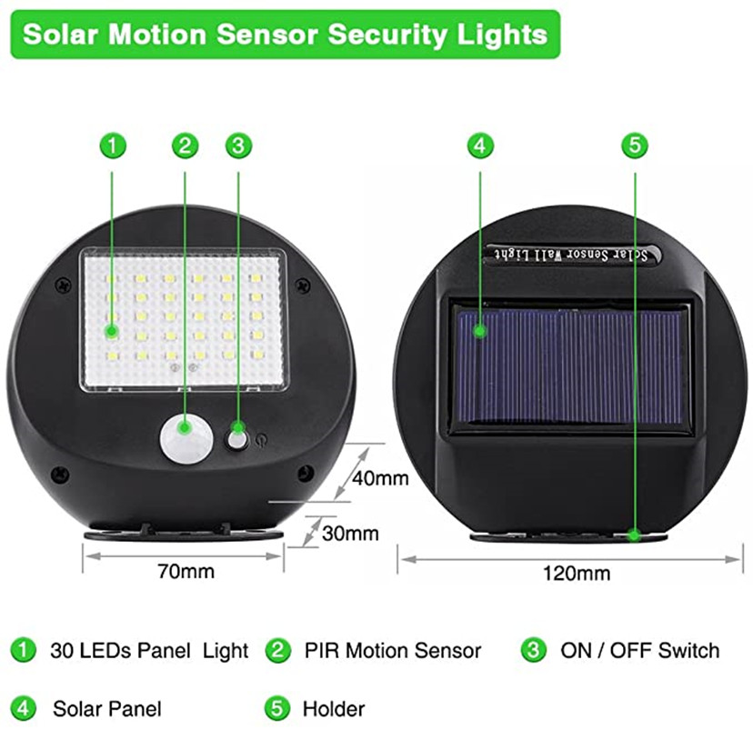 Solar Power PIR Motion Sensor  - Home Security Yard Sensors 评论和价格