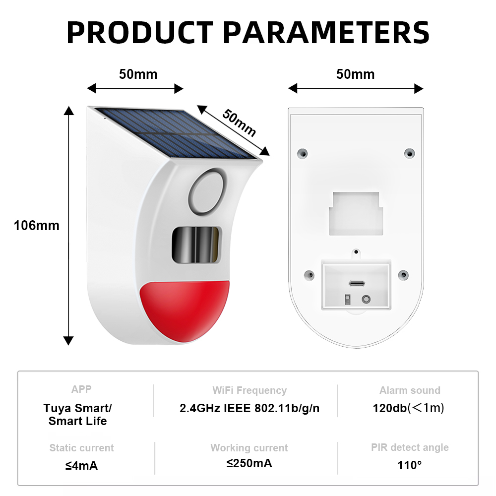 Zigbee Solar Motion Sensor Ala - Home Security Yard Sensors 评论和价格