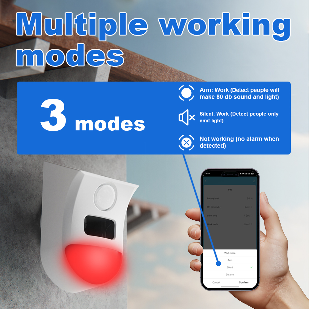 Zigbee Solar Motion Sensor Ala - Home Security Yard Sensors 评论和价格