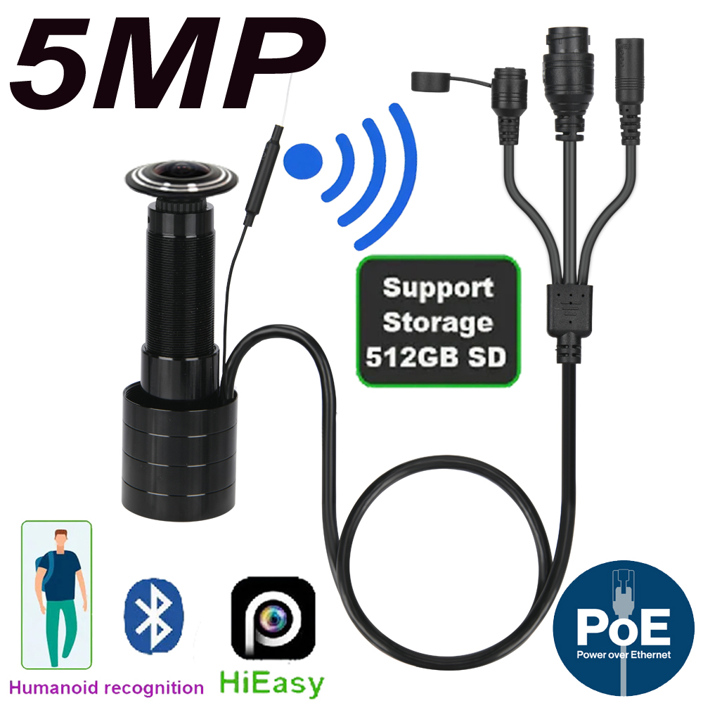 5MP Door Eye IP POE Camera Min - Home Security Indoor Cameras 评论和价格