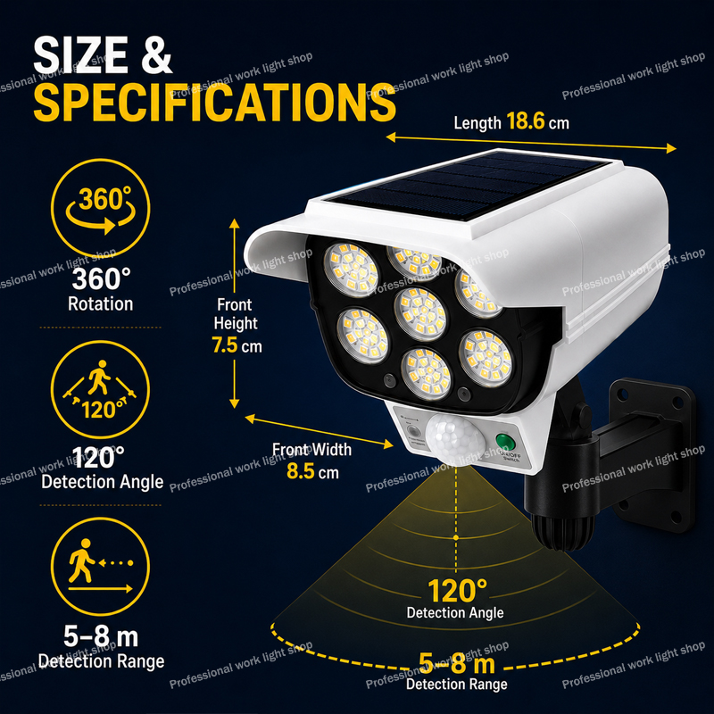 77 LED Solar Dummy Security Ca - Home Security Yard Sensors 评论和价格