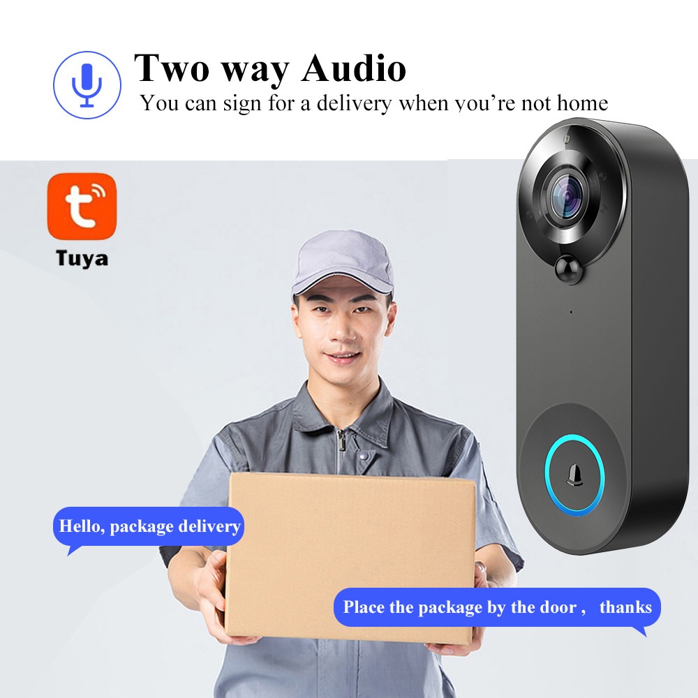 Tuya 1080P Wireless WIFI Doorb - Home Security Indoor Cameras 评论和价格