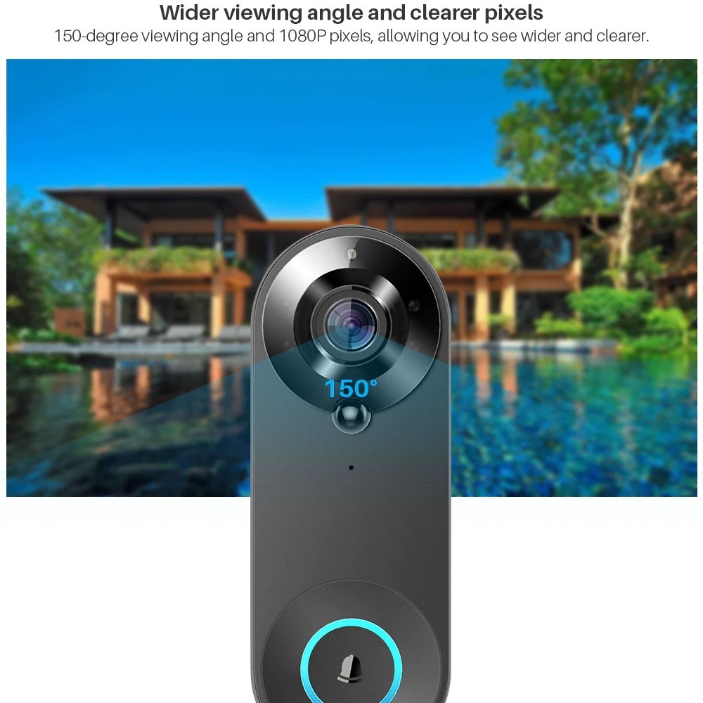 Tuya 1080P Wireless WIFI Doorb - Home Security Indoor Cameras 评论和价格