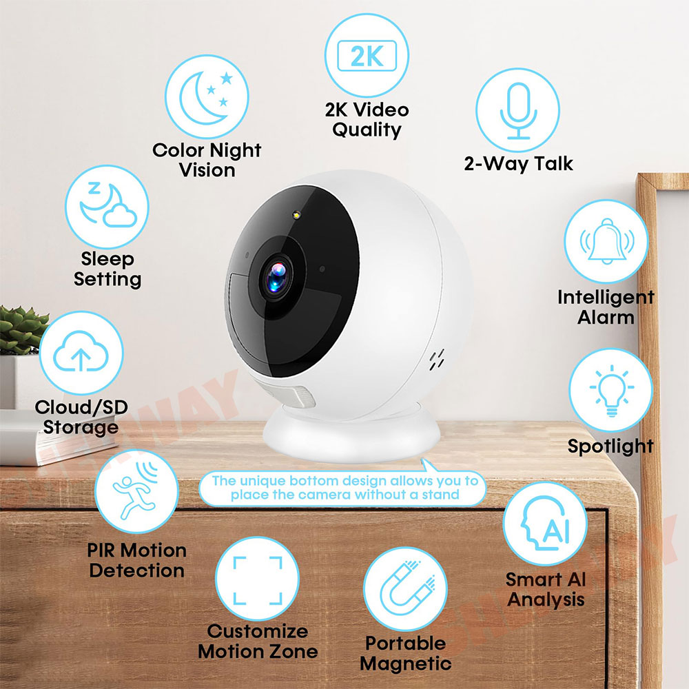 5MP 2K Magnetic Battery Securi - Home Security Prices 评论和价格