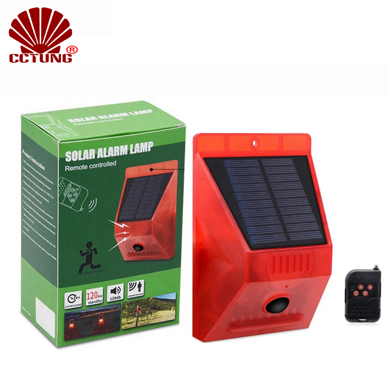 Solar Alarm Lamp with PIR Moti - Home Security Yard Sensors 评论和价格