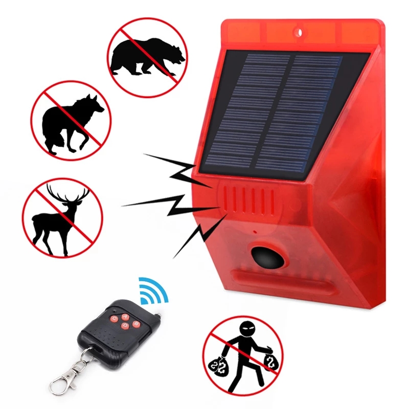 Solar Alarm Lamp with PIR Moti - Home Security Yard Sensors 评论和价格