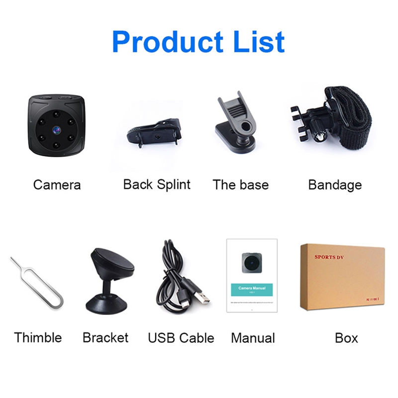 Mini HD Camera 1080p Portable  - Home Security Indoor Cameras 评论和价格