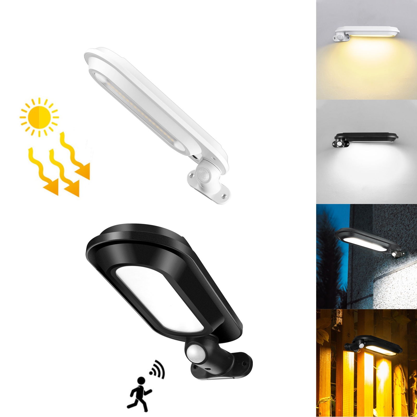 Rotatable Solar Power LED Wall - Home Security Yard Sensors 评论和价格