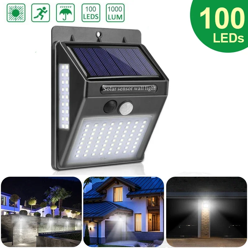 Outdoor Solar 100 LED PIR Moti - Home Security Yard Sensors 评论和价格